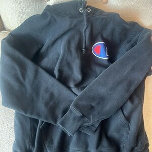 Vintage Champion Black Hoodie